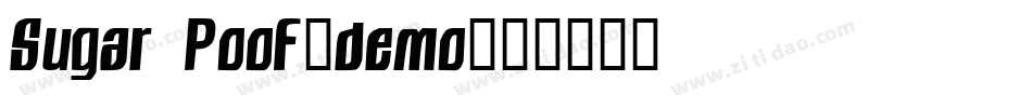 Sugar Poof_demo字体转换